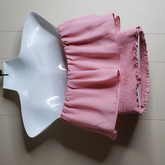 1. State Strapless Tiered Top Blush - Picture 7 of 7